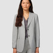 Essential Blazer Light Grey Pinstriped