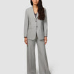 Essential Blazer Light Grey Pinstriped