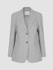 Essential Blazer Light Grey Pinstriped