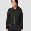 Essential Short Zip Jacket Black