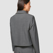 Essential Short Zip Jacket Dark Grey Melange