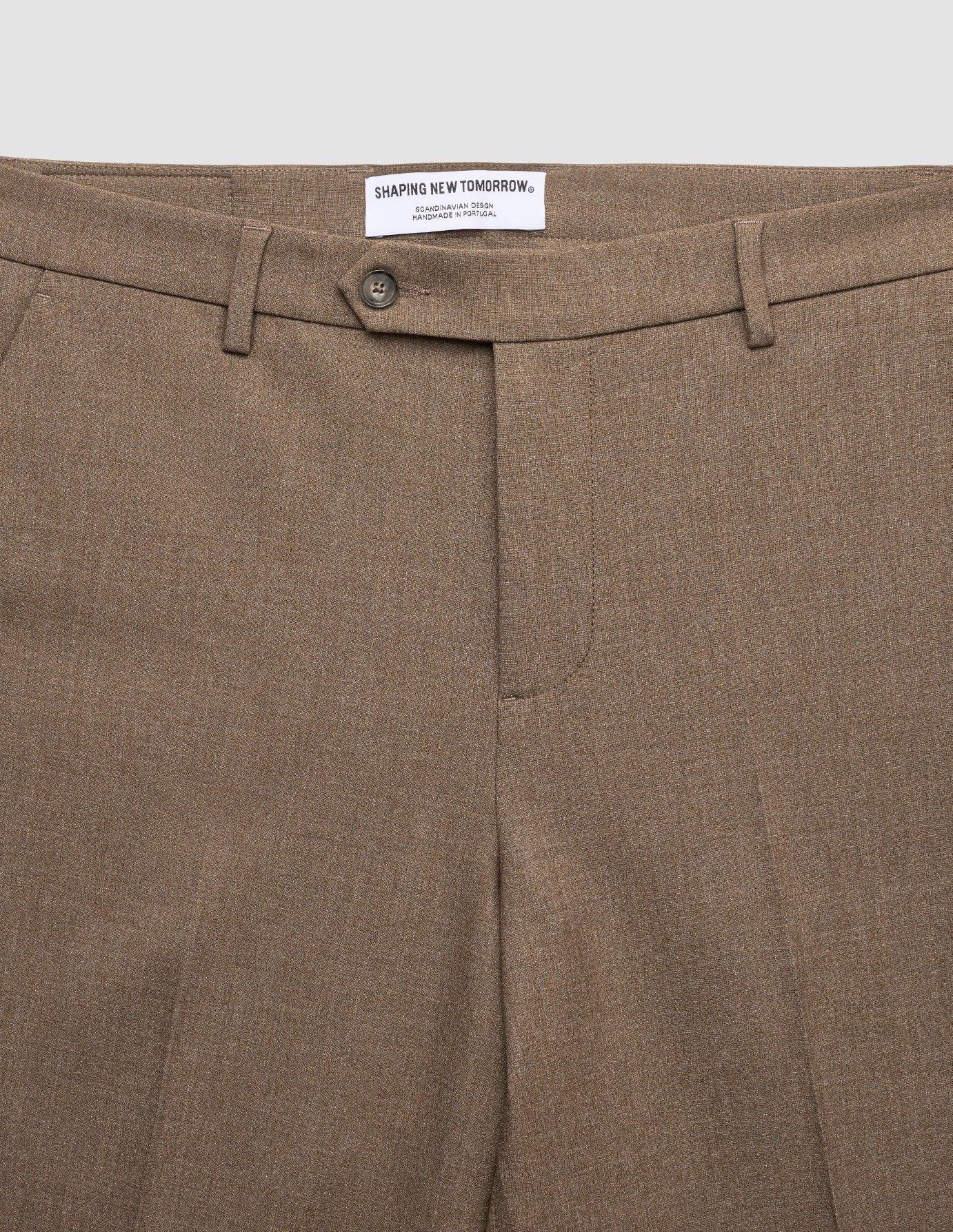 Essential Suit Pants Relaxed Fit Saddle Brown Melange