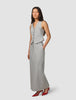 Essential Short Vest Light Grey Pinstriped