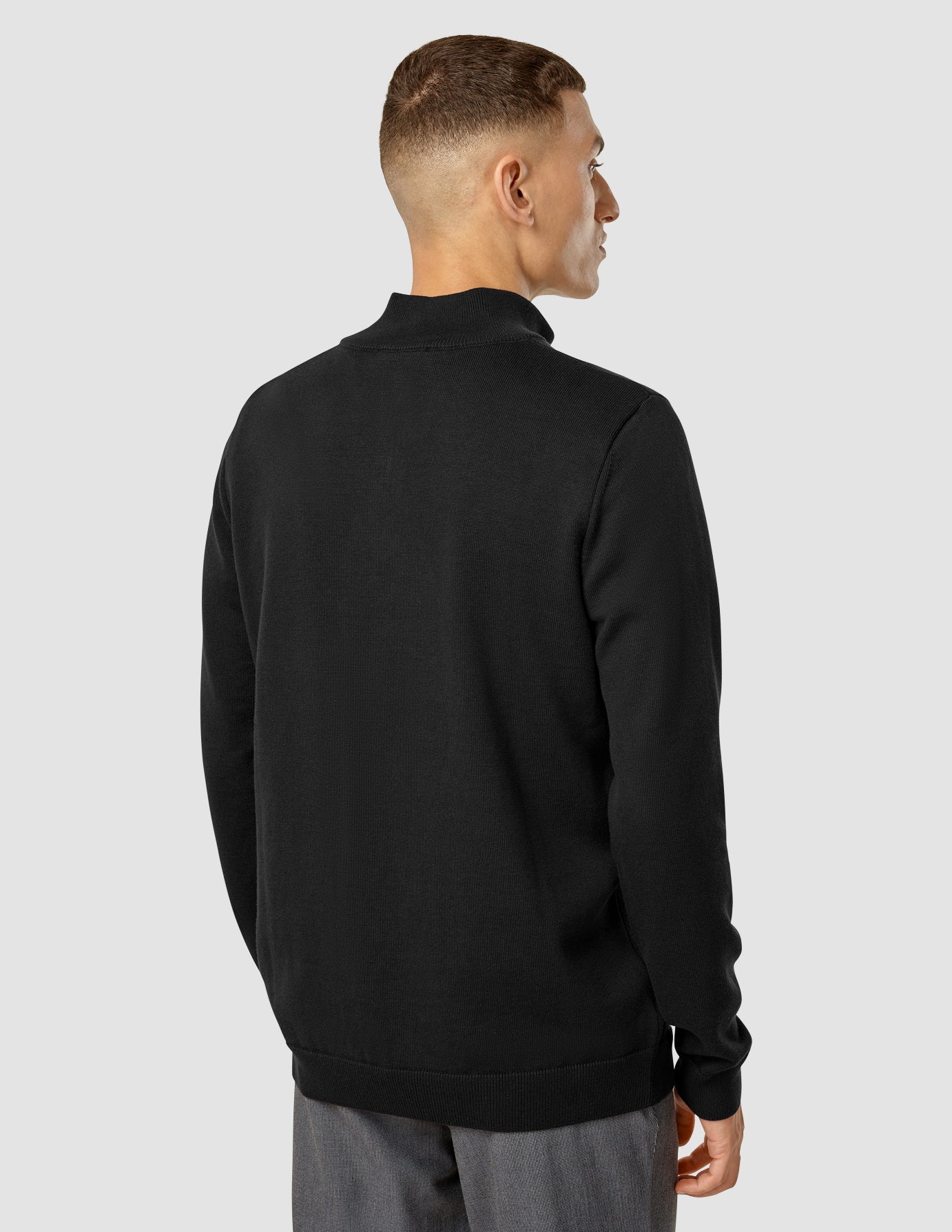 Everyday Knit Half Zip Black