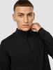 Everyday Knit Half-Zip Black