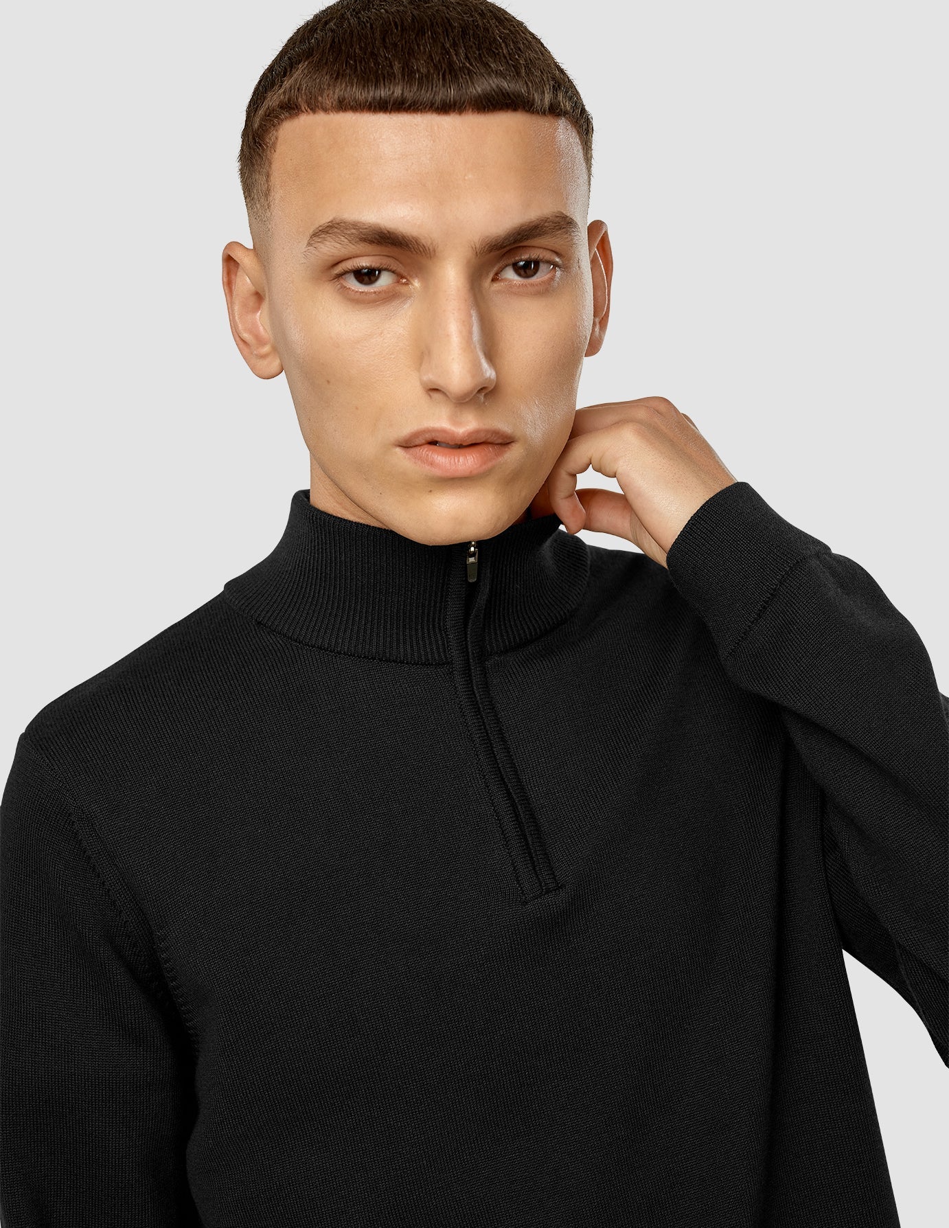 Everyday Knit Half Zip Black