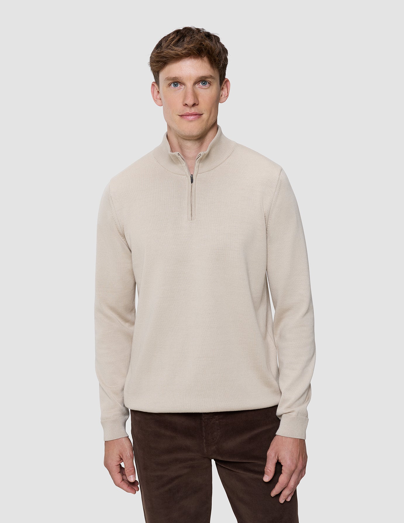 Everyday Knit Half Zip Birchwood