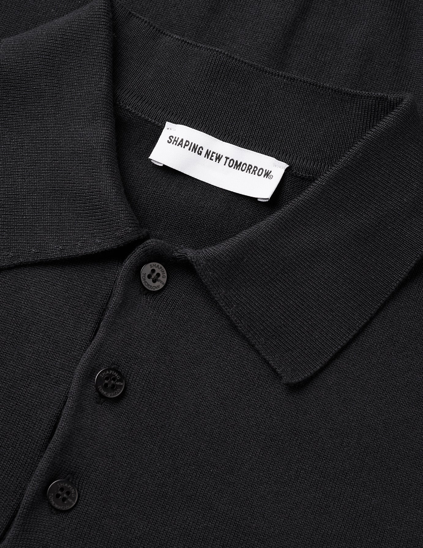 Everyday Knit Short Sleeve Polo Black