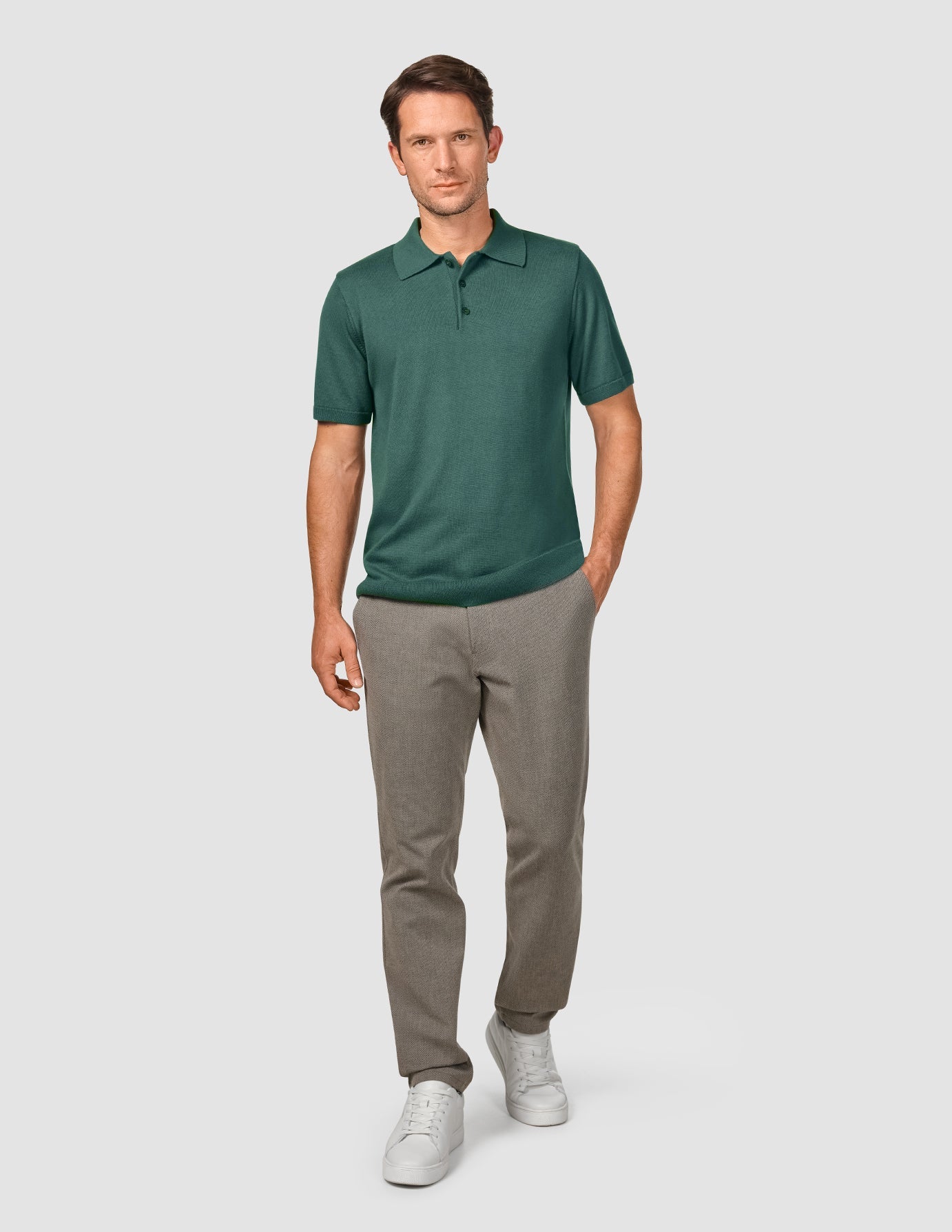 Everyday Knit Short Sleeve Polo Shadow Green