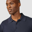 Everyday Knit Long Sleeve Polo Navy