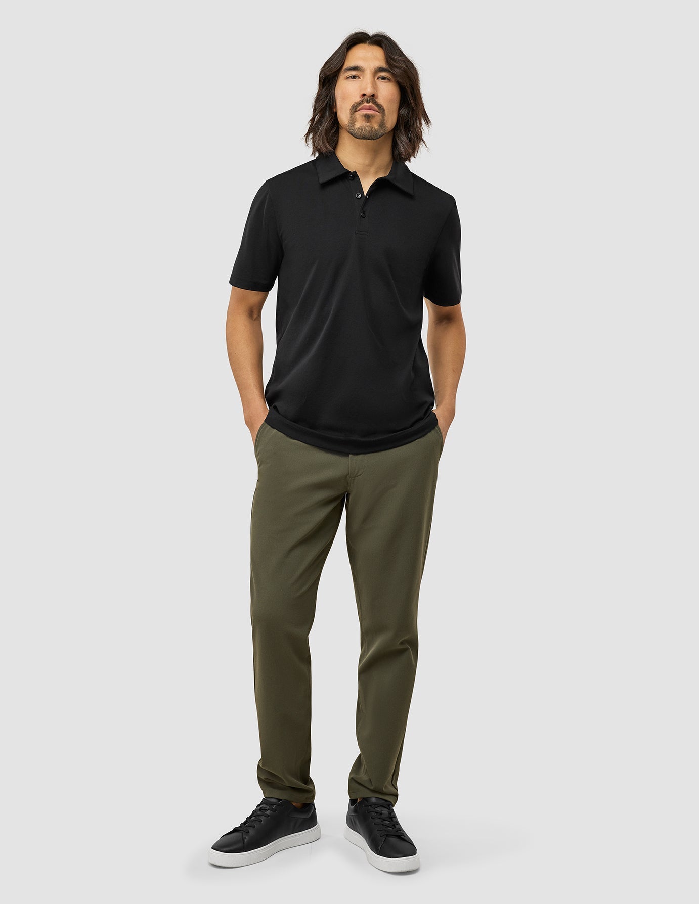 Evolve Pique Polo Black