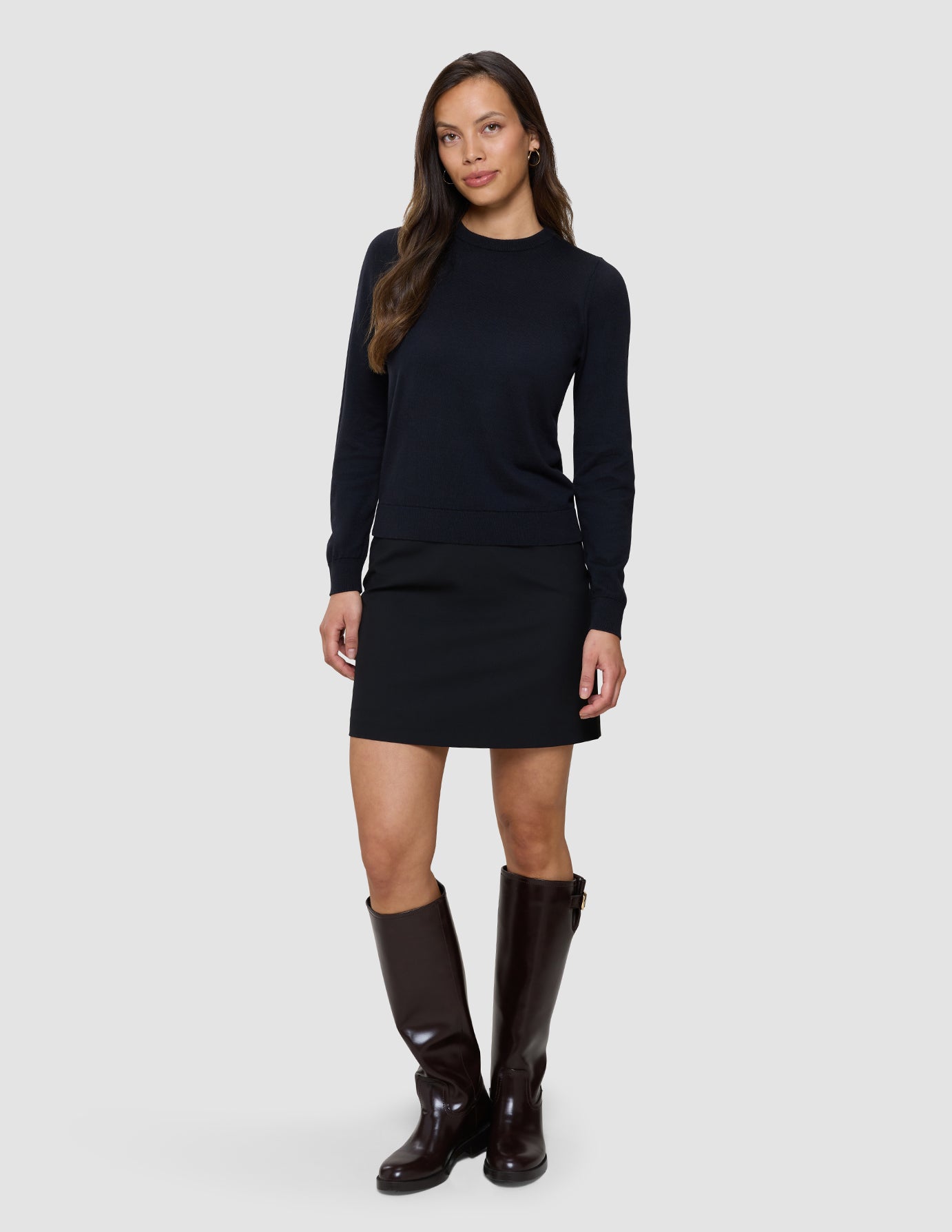 Fine Knit Crewneck Black