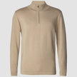 Fine Knit Half Zip Khaki Molinaire