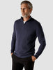 Fine Knit Half-Zip Navy