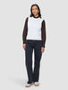 Women's Fine Knit Rib Vest Off White