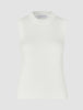 Women's Fine Knit Rib Vest Off White