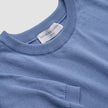 Fine Knit T-shirt Serenity Blue