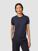 Fine Knit T-shirt Navy