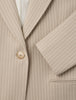 Essential Fitted Blazer Island Sand Pinstriped