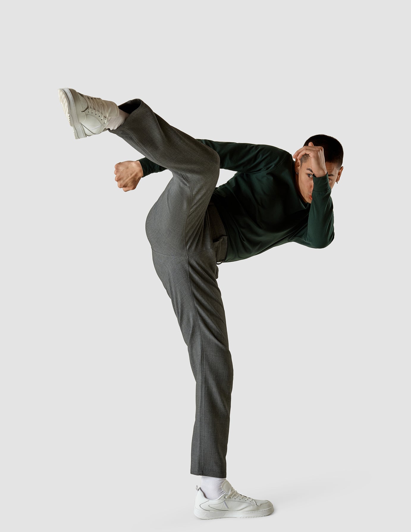 Heavy Edition Pants Slim Dark Grey Melange