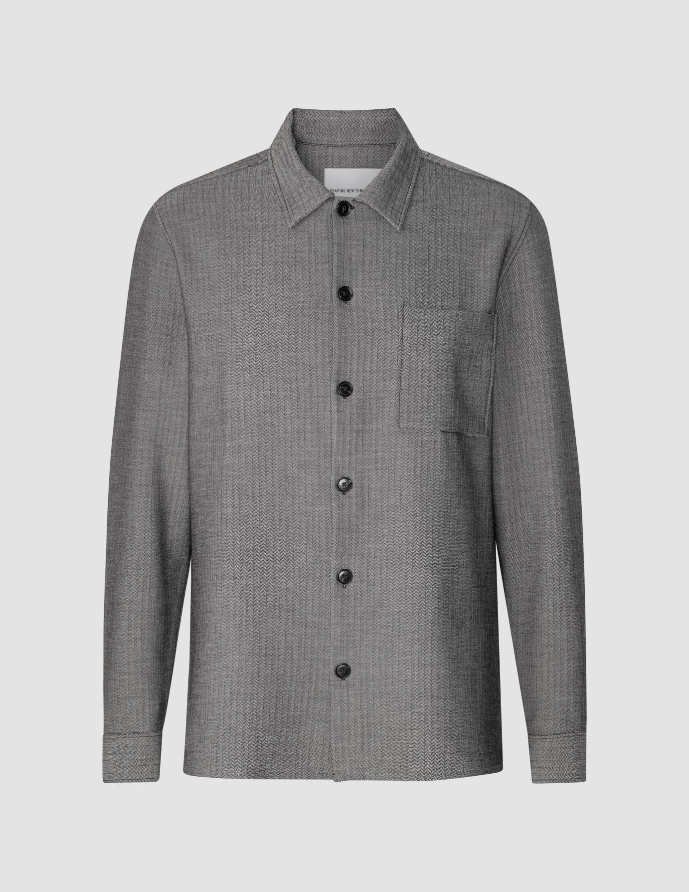 Heavy Edition Transitional Overshirt Grey Herringbone