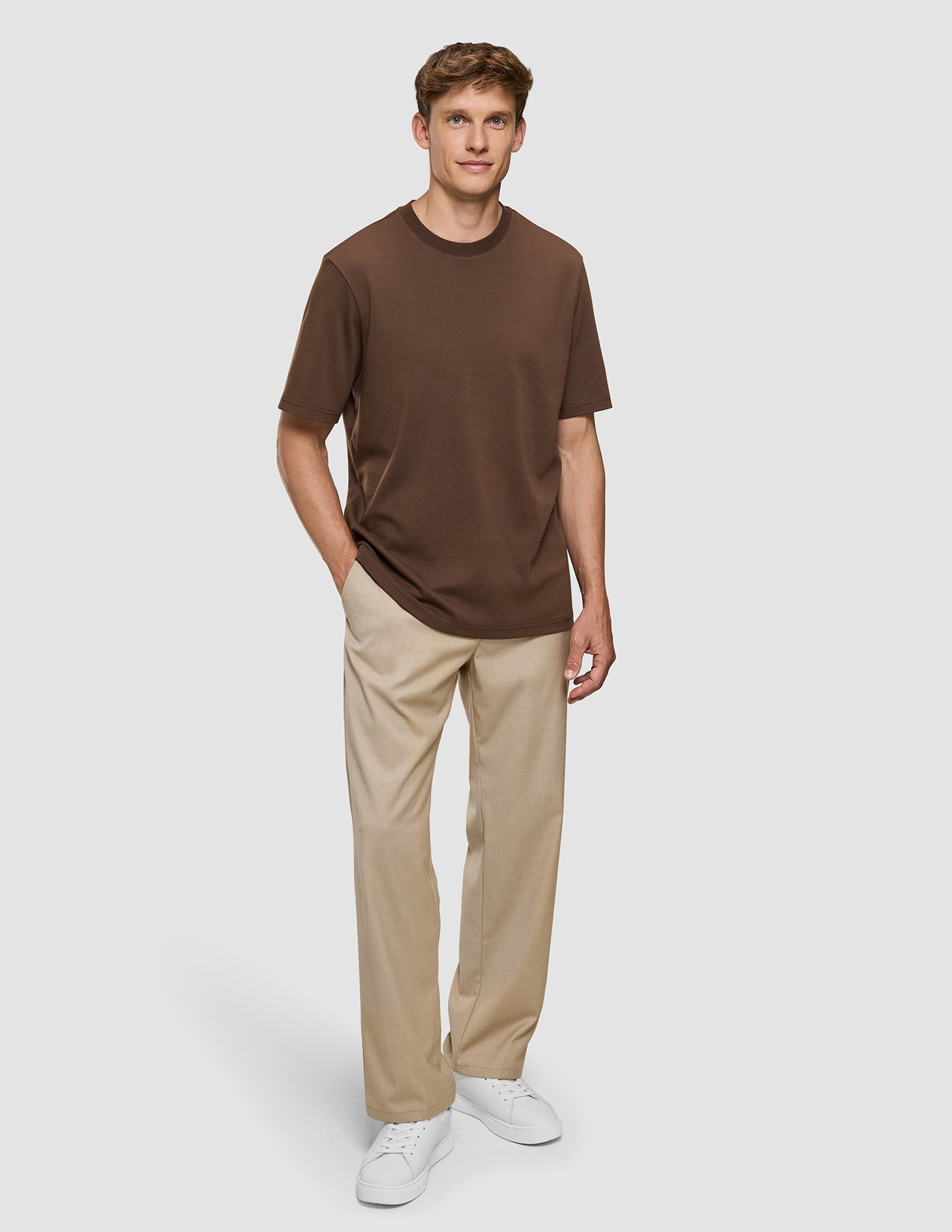 Heavy Box Fit T-shirt Saddle Brown