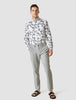 Lightweight Classic Shirt Navy Flower Slim