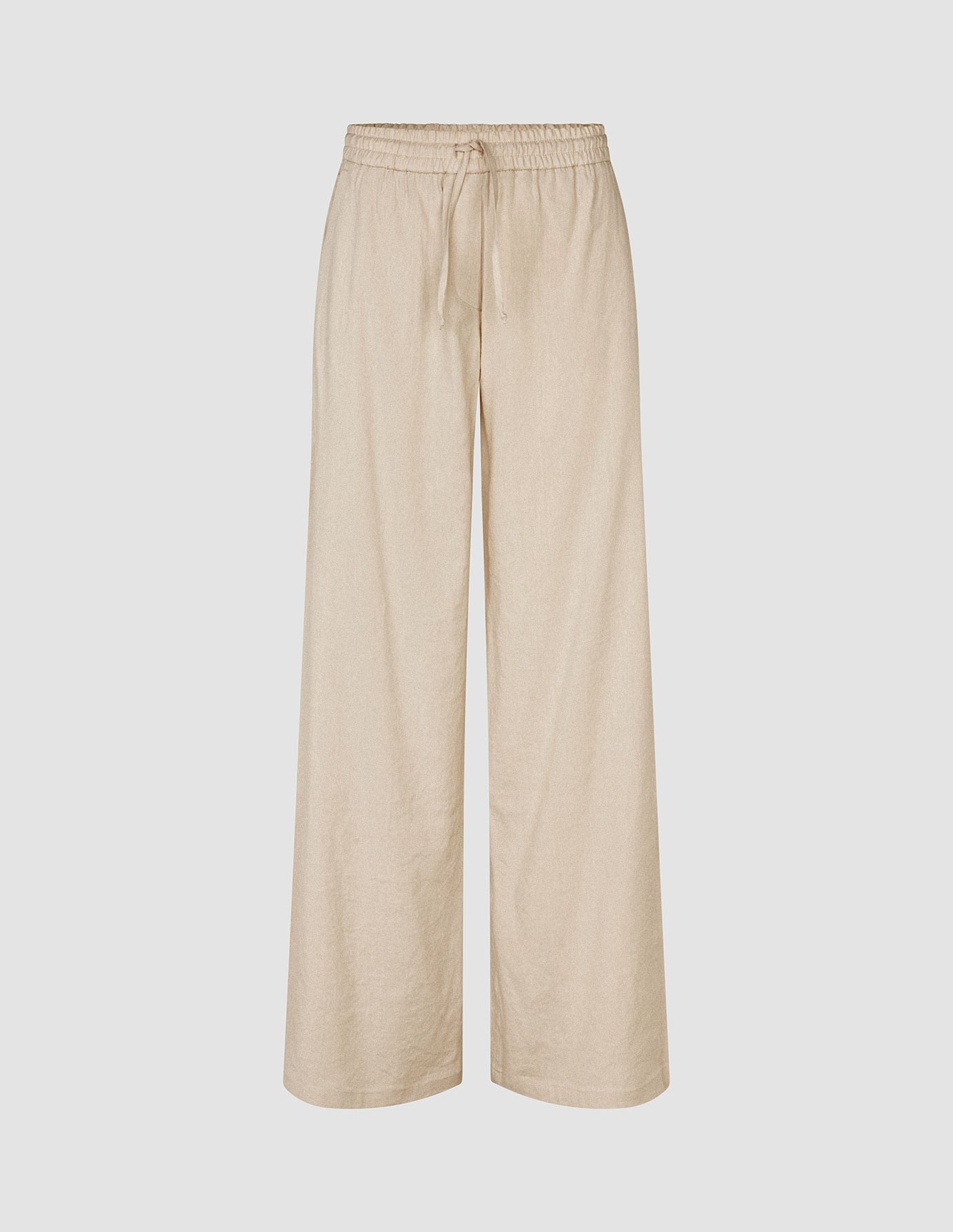 Women's Linen Pants Relaxed Sandy Beige