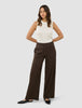 Women's Linen Pants Relaxed Espresso