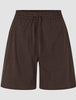 Linen Set Espresso Long Sleeved Shirt & Relaxed Shorts