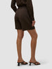 Linen Set Espresso Long Sleeved Shirt & Relaxed Shorts