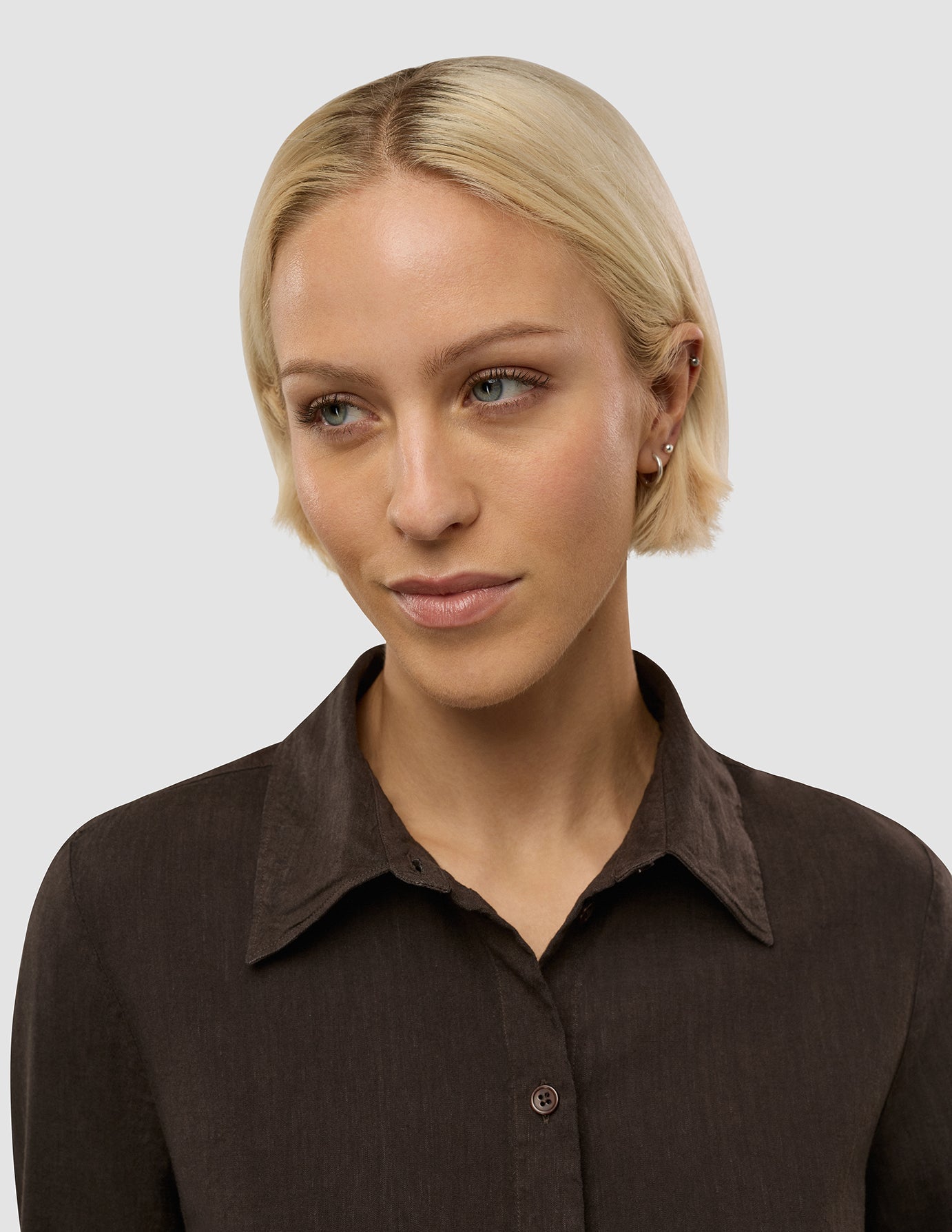 Women's Linen Shirt Espresso