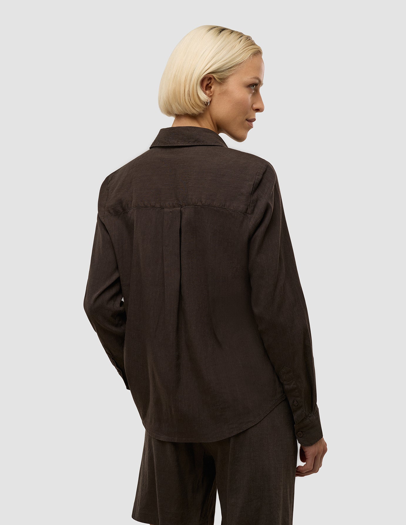 Women's Linen Shirt Espresso