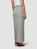 Essential Maxi Skirt Light Grey Pinstriped