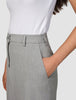 Essential Maxi Skirt Light Grey Pinstriped