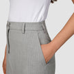 Essential Maxi Skirt Light Grey Pinstriped