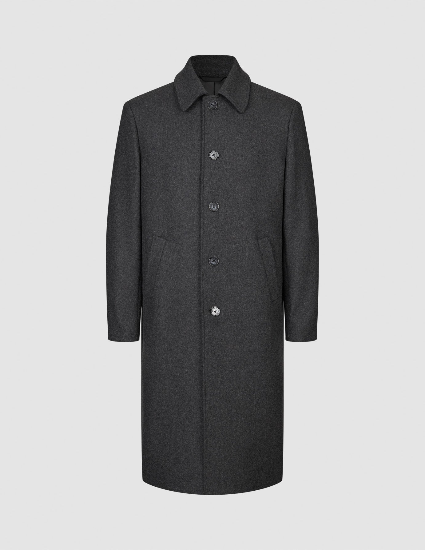 Maxi Wool Coat Dark Grey