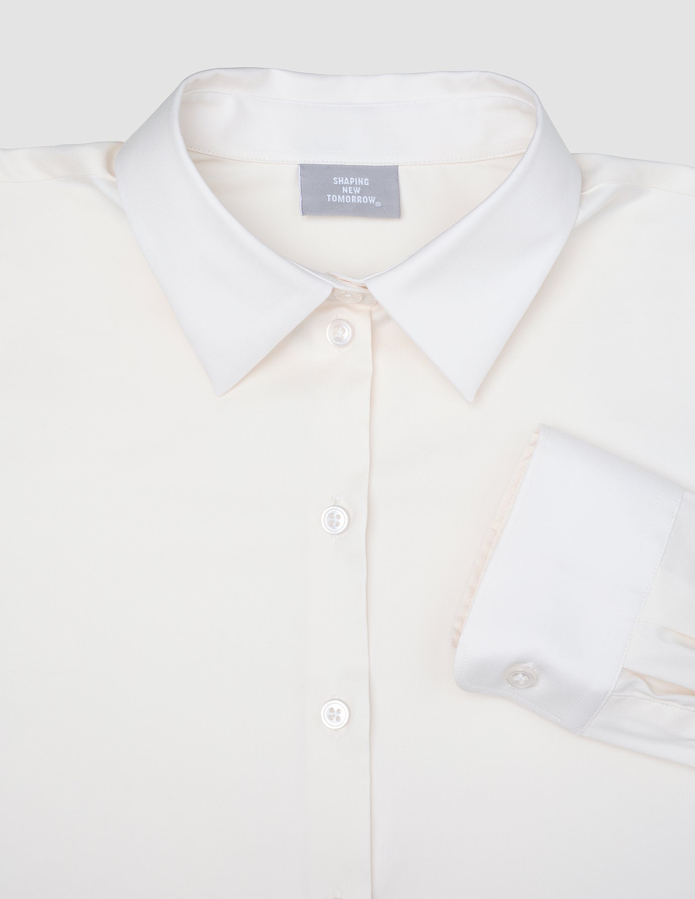 Dams skjorta Oxford Shirt White Orchid Slim – en vit skjorta med långa ärmar, smal passform, krage och vikta manschetter.