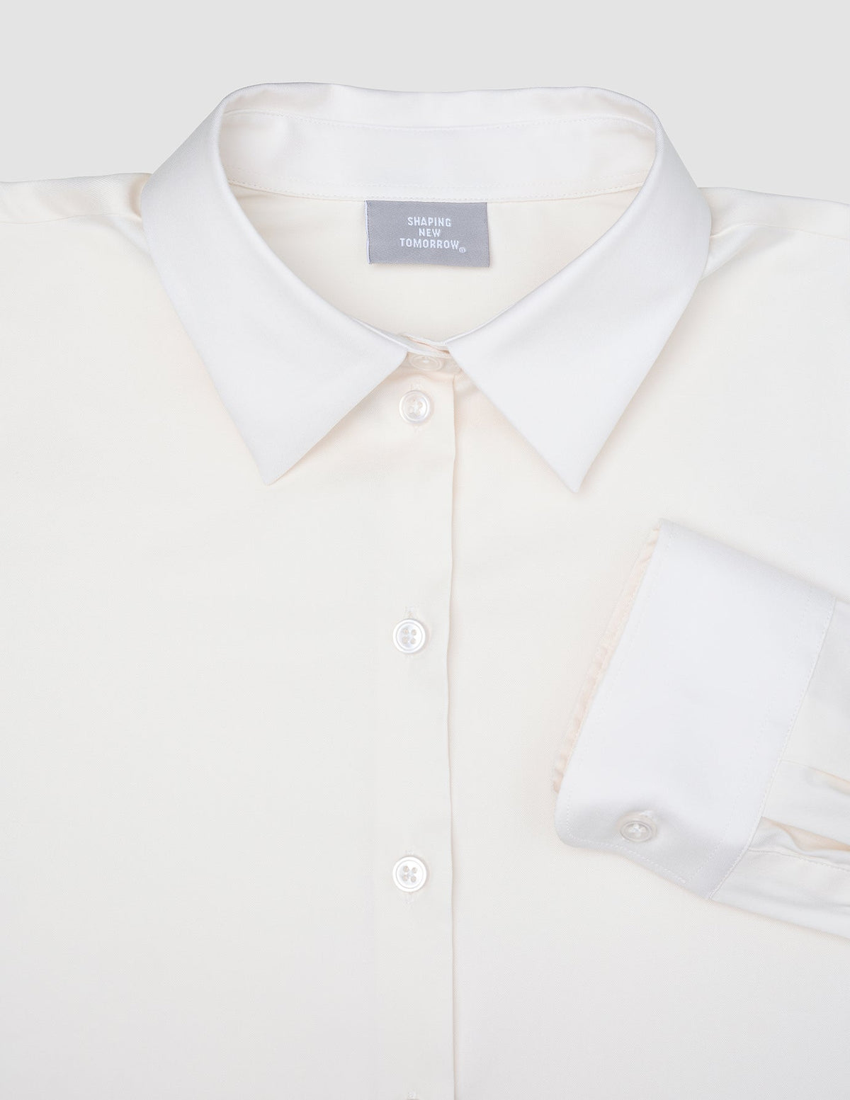 Dams skjorta Oxford Shirt White Orchid Slim – en vit skjorta med långa ärmar, smal passform, krage och vikta manschetter.