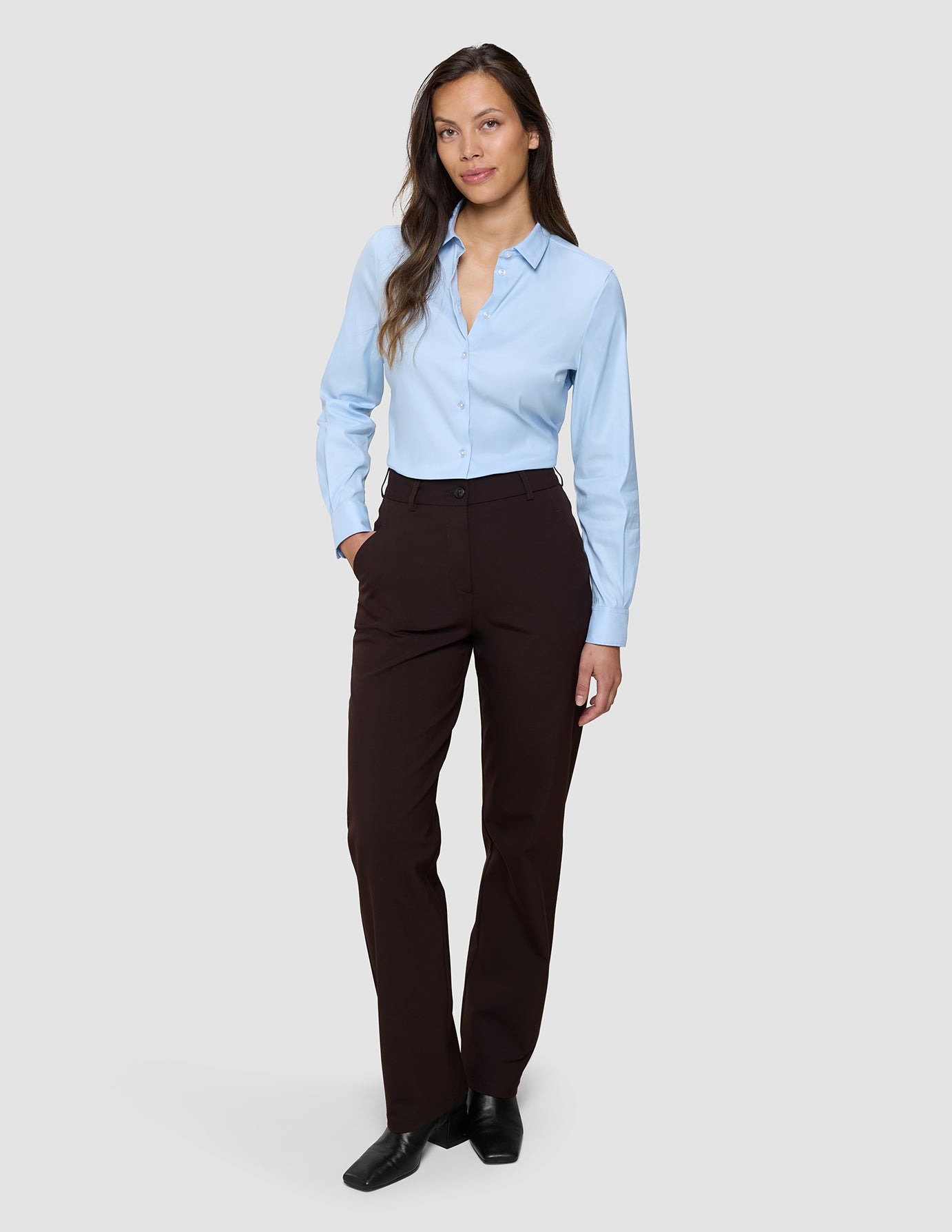Women's Oxford Shirt Sky Blue Slim