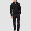 Premium Merino Half Zip Black