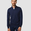 Premium Merino Half Zip Navy