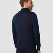 Premium Merino Half Zip Navy