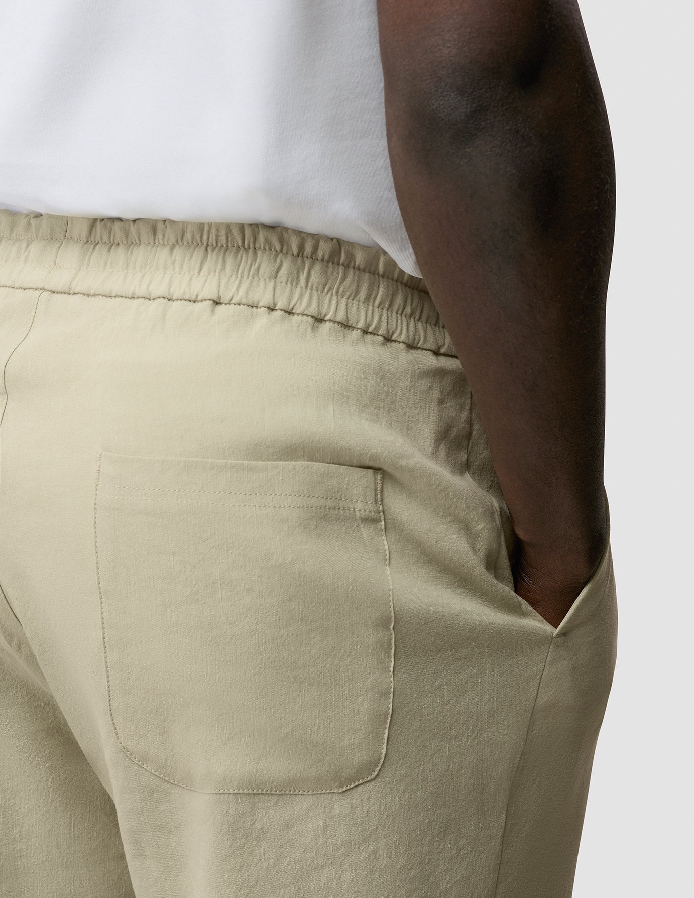 Refined Linen Pants Soft Sand