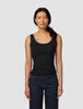 Rib Tank Top Black