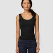 Rib Tank Top Black