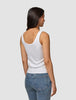 Rib Tank Top White