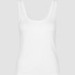 Rib Tank Top White