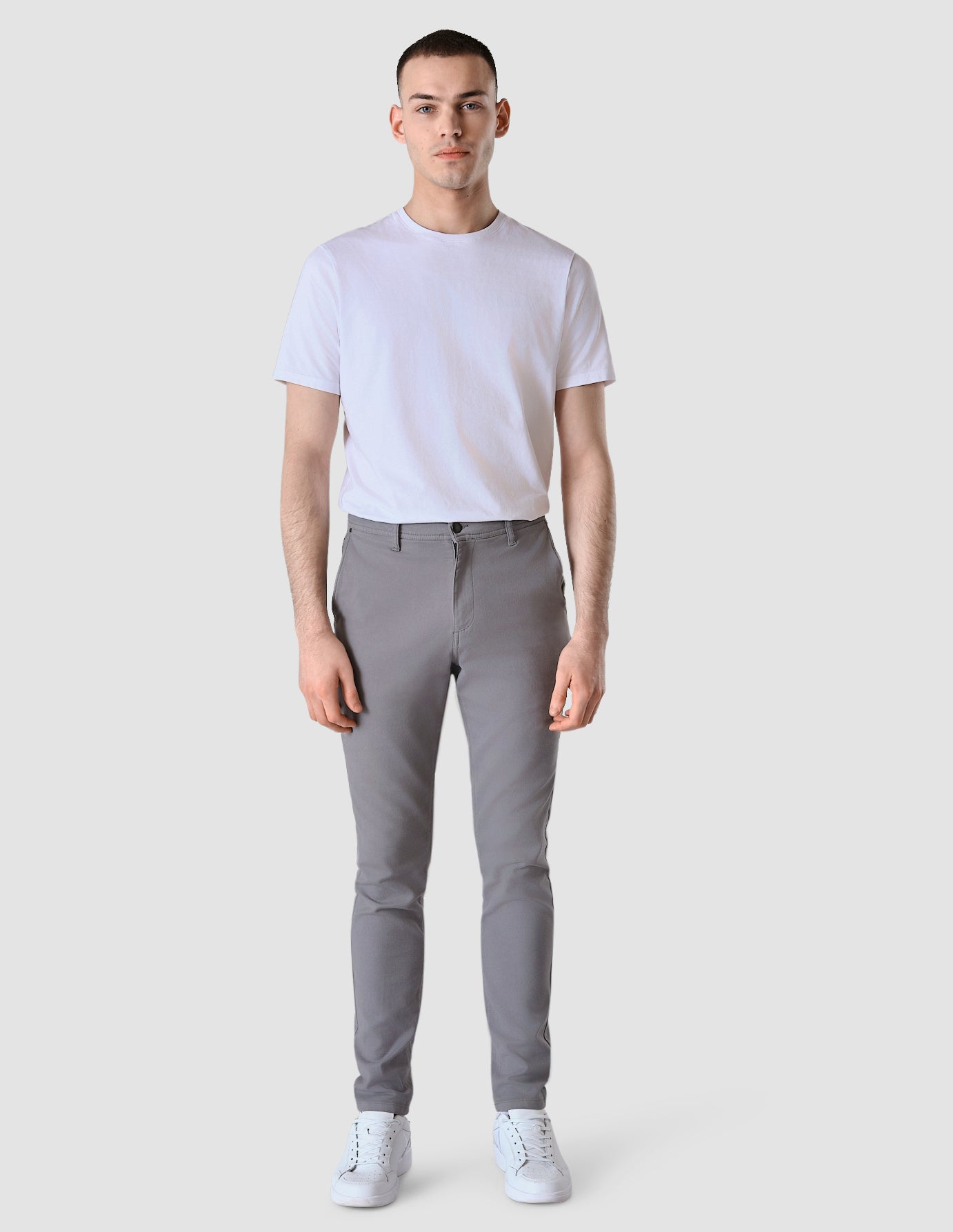 Classic Pants Slim Light Grey