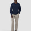 Seamless Premium Merino Knit Crewneck Dark Navy